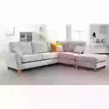 Brooklyn Small Corner Sofa with Footstool